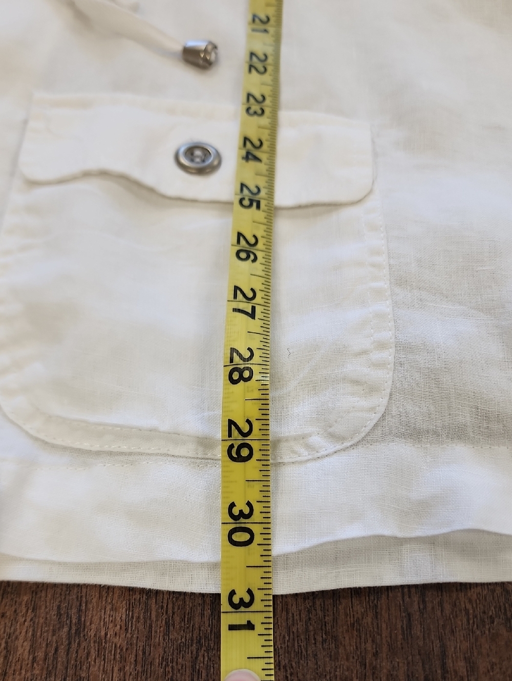 Cynthia Rowley White Hooded Utility Jacket Linen Blend Size 1X - Picture 7 of 9